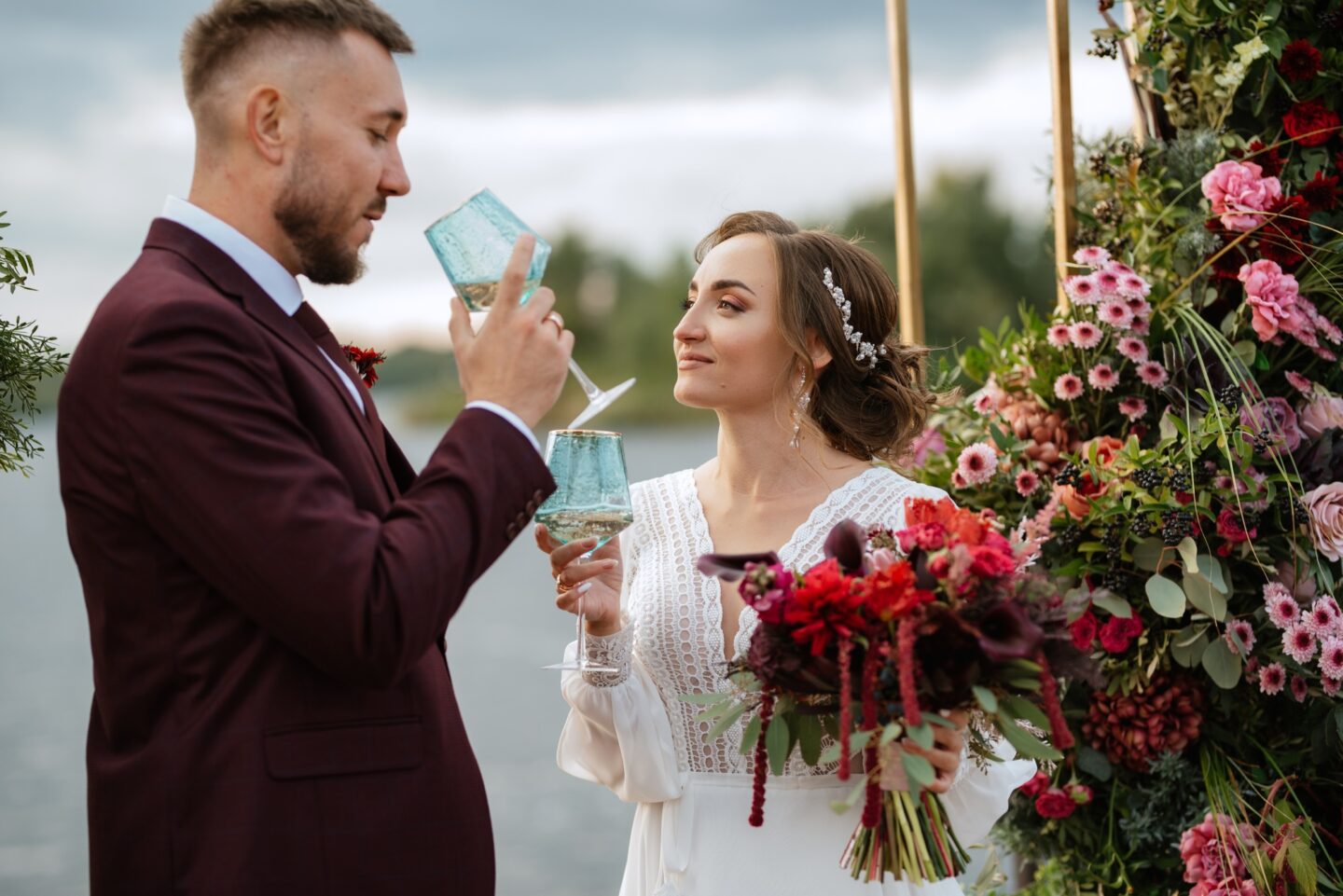 Wedding ceremony on the pier