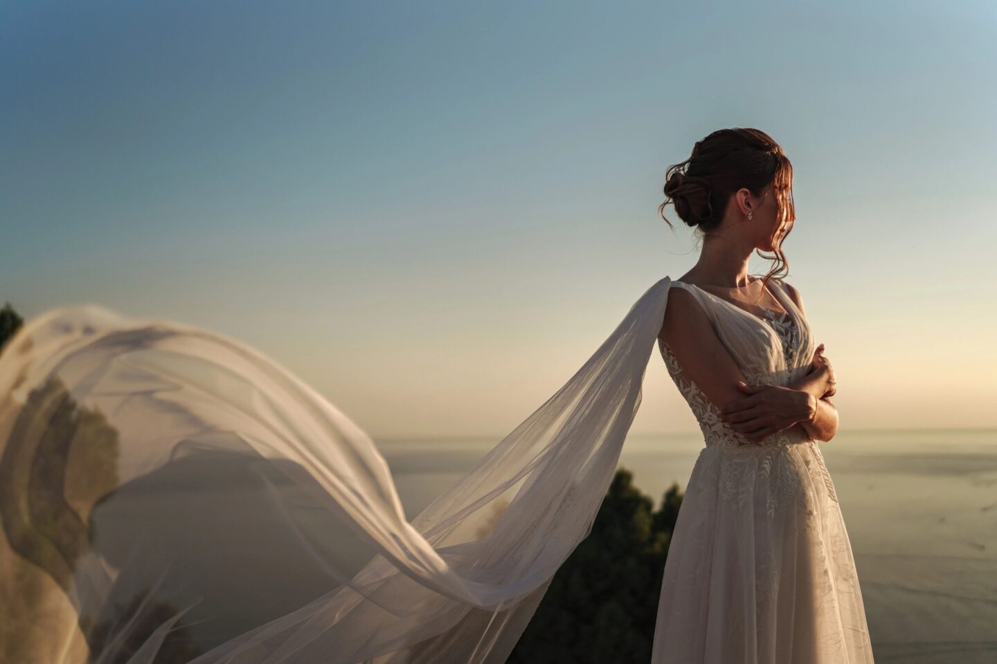 Bride and groom portrait