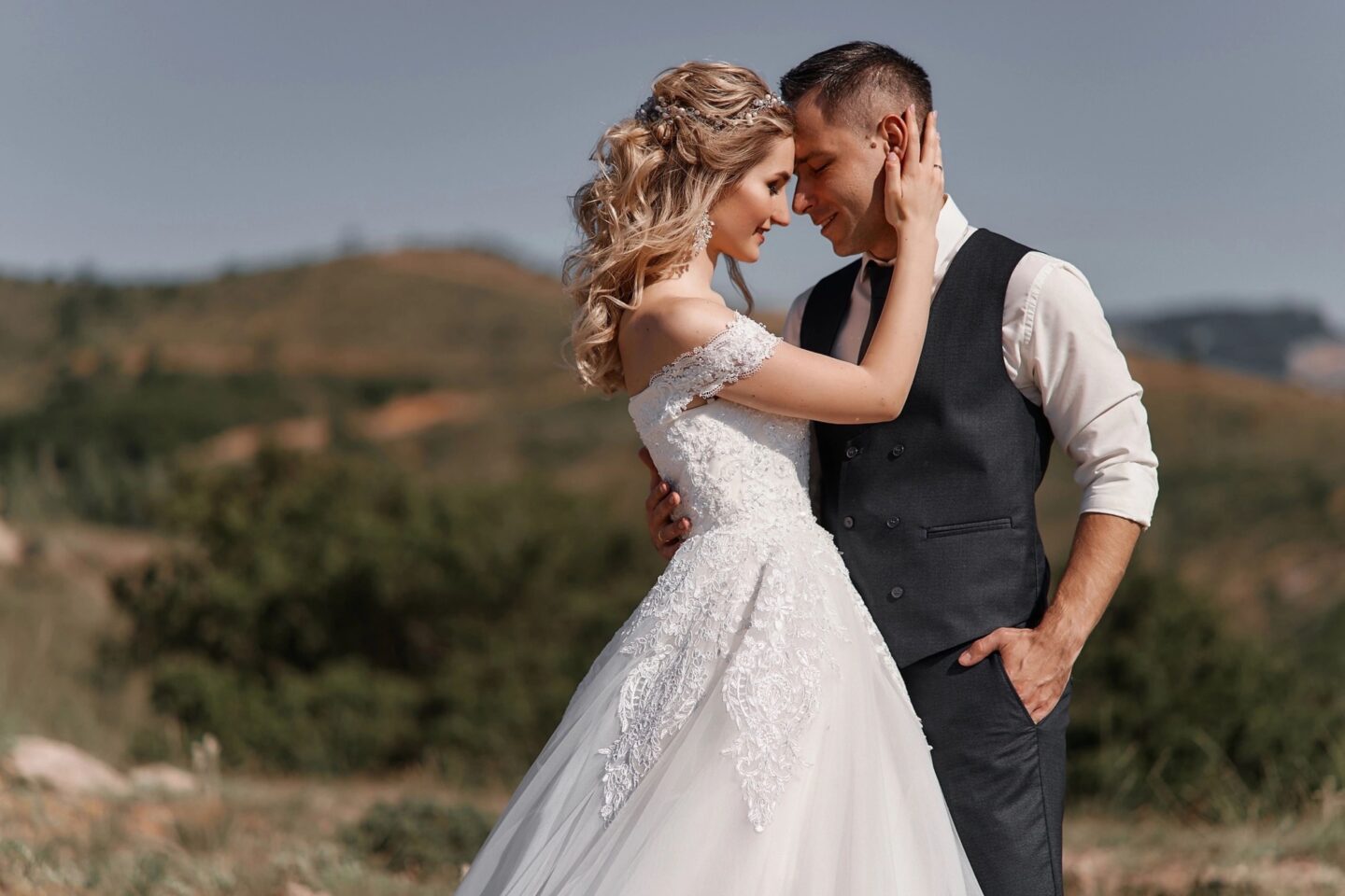 Bride and groom portrait